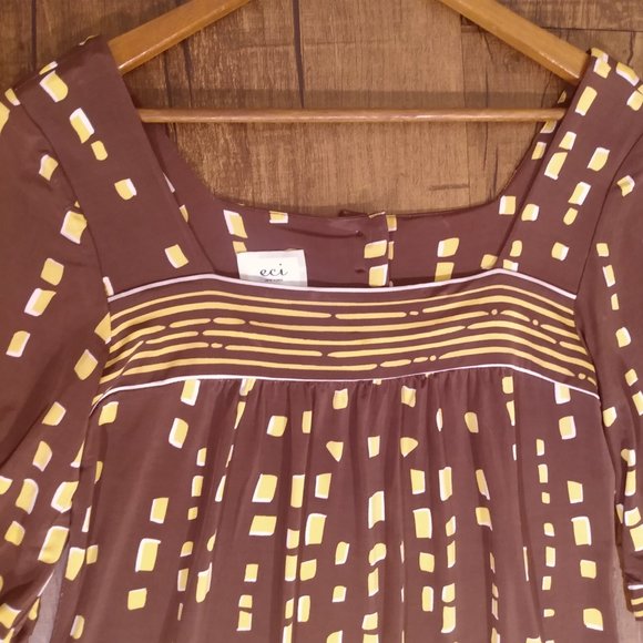 Vintage Retro Print Peasant Top | Medium - Picture 3 of 7